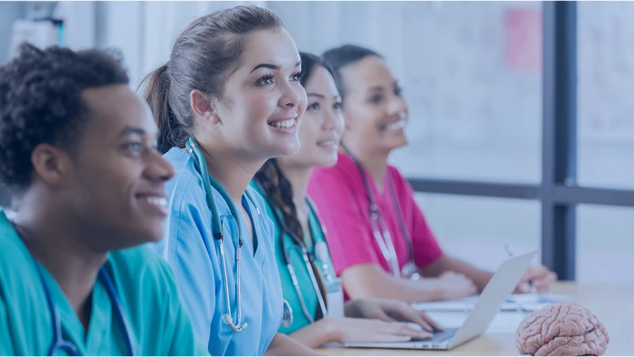 Dental students sitting together